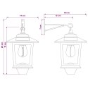 LAMPA MONTAŻOWA NA ŚCIANIE 2 SZT. CZARNY 19X14X25CM