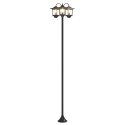 LAMPION Z 3 GŁOWICAMI CZARNY 16X16X187CM ALUMINIUM I ABS