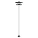 LAMPION Z 3 GŁOWICAMI CZARNY 16X16X187CM ALUMINIUM I ABS
