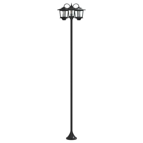 LAMPION Z 3 GŁOWICAMI CZARNY 16X16X187CM ALUMINIUM I ABS