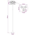LAMPION Z 3 GŁOWICAMI CZARNY 16X16X187CM ALUMINIUM I ABS