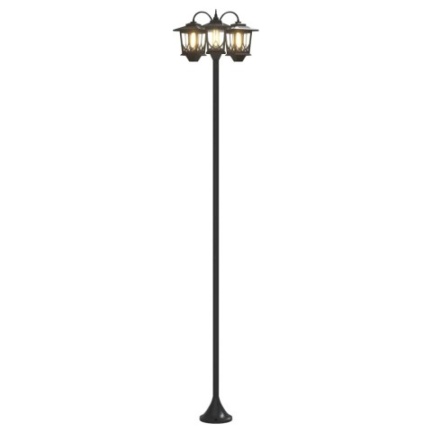 LAMPION Z 3 GŁOWICAMI CZARNY 16X16X187CM ALUMINIUM I ABS