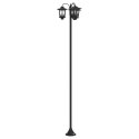 LAMPION Z 3 GŁOWICAMI CZARNY 16X16X187CM ALUMINIUM I ABS