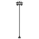 LAMPION Z 3 GŁOWICAMI CZARNY 16X16X187CM ALUMINIUM I ABS