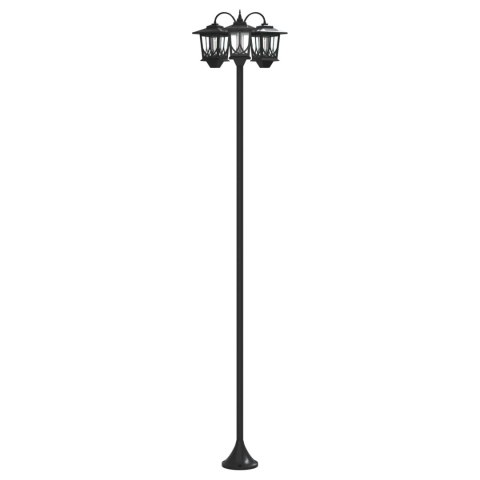 LAMPION Z 3 GŁOWICAMI CZARNY 16X16X187CM ALUMINIUM I ABS