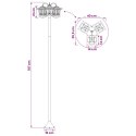 LAMPION Z 3 GŁOWICAMI CZARNY 16X16X187CM ALUMINIUM I ABS