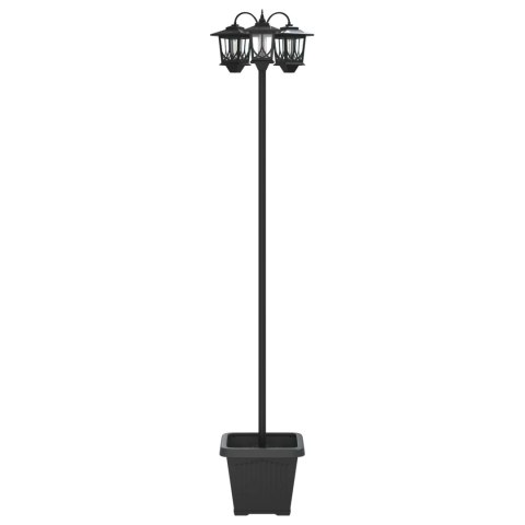 LAMPION Z 3 GŁOWICAMI CZARNY 32X32X188CM ALUMINIUM I ABS