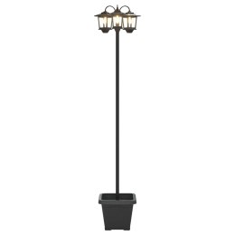 LAMPION Z TRZEMA GŁOWAMI Z DONICZKĄ CZARNY 32X32X188CM