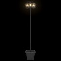 LAMPION Z TRZEMA GŁOWAMI Z DONICZKĄ CZARNY 32X32X188CM