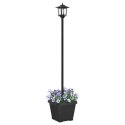 LAMPKA SOLARNA Z DONICĄ WITH LED BULB CZARNY 32X32X158CM