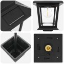 LAMPKA SOLARNA Z DONICĄ WITH LED BULB CZARNY 32X32X158CM