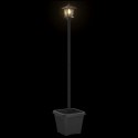 LAMPKA SOLARNA Z DONICĄ WITH LED BULB CZARNY 32X32X158CM