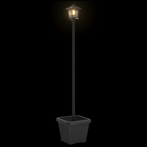 LAMPKA SOLARNA Z DONICĄ WITH LED BULB CZARNY 32X32X158CM