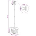 LAMPKA SOLARNA Z DONICĄ WITH LED BULB CZARNY 32X32X158CM