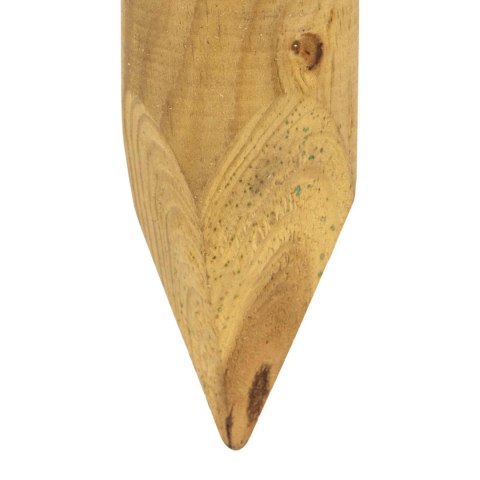 SŁUPKI OGRODZENIOWE 5 SZT. ZIELONY 120CM LITE DREWNO SOSNOWE