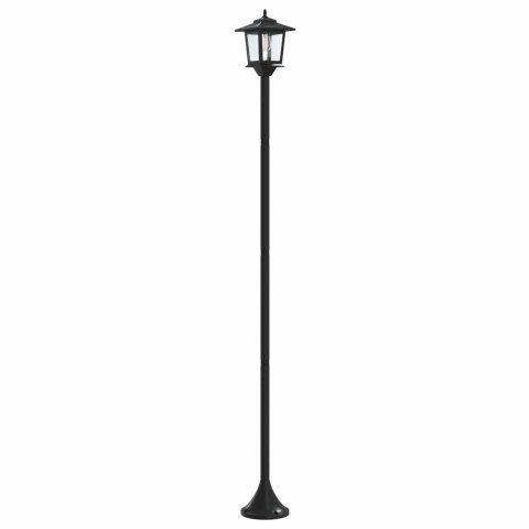 ZESTAW LAMP POST WITH LED BULB 2 SZT. CZARNY 16X16X156CM
