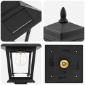 ZESTAW LAMP POST WITH LED BULB 2 SZT. CZARNY 16X16X156CM
