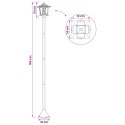 ZESTAW LAMP POST WITH LED BULB 2 SZT. CZARNY 16X16X156CM