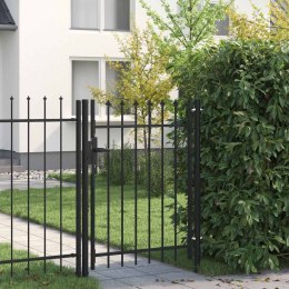 BRAMA OGRODZENIOWA BOXTEL POJEDYNCZA Z KOLCEM STALOWA 1X1,2 M CZARNA