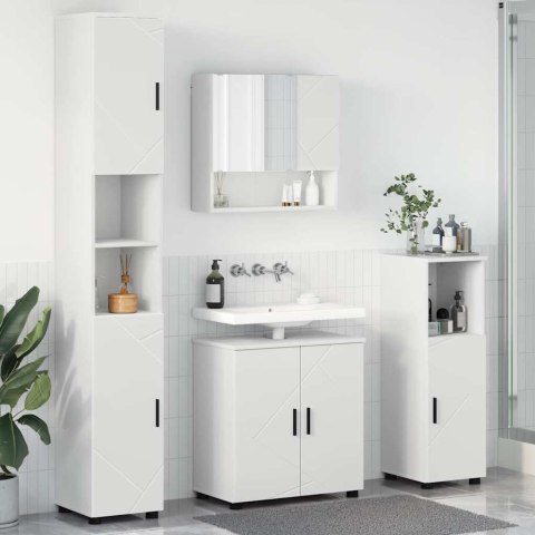 VidaXL Zestaw mebli łazienkowych Montowane na ścianie 4 pcs Biały