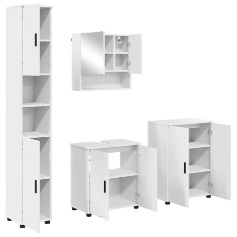 VidaXL Zestaw mebli łazienkowych Montowane na ścianie 4 pcs Biały