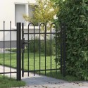 BRAMA OGRODZENIOWA BOXTEL POJEDYNCZA Z ŁUKOWYM DACHEM STALOWA 1X1 M CZARNA
