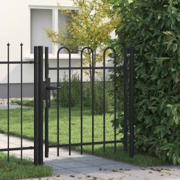BRAMA OGRODZENIOWA BOXTEL POJEDYNCZA Z ŁUKOWYM DACHEM STALOWA 1X1 M CZARNA