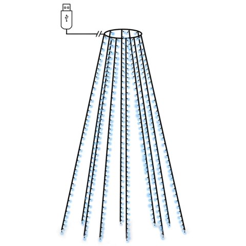 LAMPKI NA CHOINKĘ 500 NIEBIESKICH LED 500CM WEWN./ZEWN.