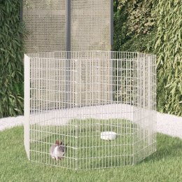 WYBIEG DLA ZWIERZĄT WOLNOWYBIEGOWYCH 8-PANELOWY 54X100CM OCYNKOWANY ŻELAZO