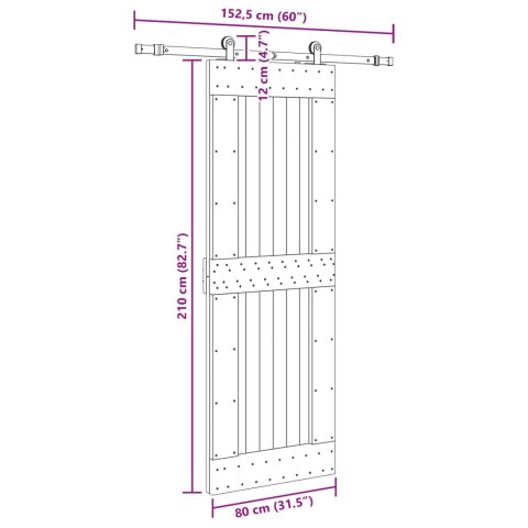 DRZWI PRZESUWNE NARVIK 80X210CM (152,5CM)