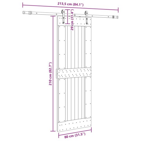 DRZWI PRZESUWNE NARVIK 80X210CM (213,5CM)