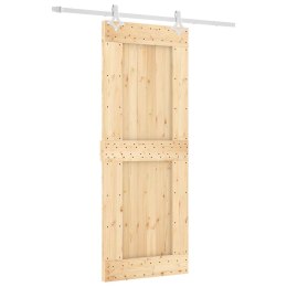 DRZWI PRZESUWNE NATURALNE I BIAŁE 80X210CM