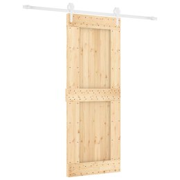 DRZWI PRZESUWNE NATURALNE I BIAŁE 80X210CM