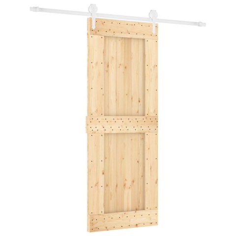 DRZWI PRZESUWNE NATURALNE I BIAŁE 80X210CM