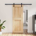 DRZWI PRZESUWNE NATURALNY I CZARNY 80X210CM