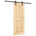 DRZWI PRZESUWNE NATURALNY I CZARNY 80X210CM