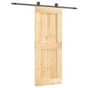 DRZWI PRZESUWNE NATURALNY I CZARNY 80X210CM