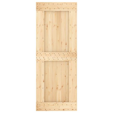 DRZWI PRZESUWNE NATURALNY I CZARNY 80X210CM