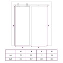 DRZWI PRZESUWNE SZKŁO ESG I ALUMINIUM 76X205CM BIAŁE
