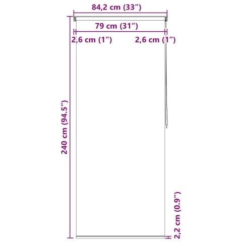 ROLETA PRYSZNICOWA 80X240CM BIAŁA