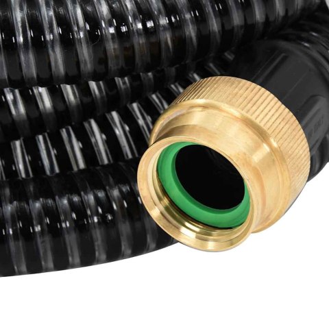 WĄŻ SSĄCY Z MOSIĘŻNYMI ZŁĄCZAMI CZARNY 1,1" 3M PVC