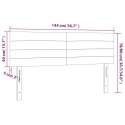 ZAGŁÓWEK DO ŁÓŻKA Z LED KREMOWY 144X5X78/88CM TKANINA