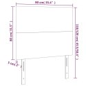 ZAGŁÓWEK DO ŁÓŻKA Z LED TAUPE 90X5X118/128CM TKANINA