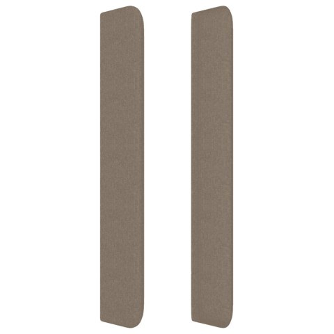 ZAGŁÓWEK DO ŁÓŻKA Z LED TAUPE 93X16X118/128CM TKANINA