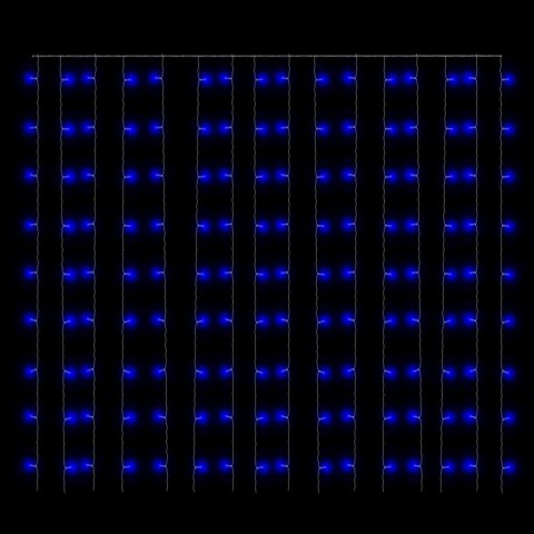 KURTYNA LAMPEK 3X3M 300 NIEBIESKICH DIOD LED 8 FUNKCJI