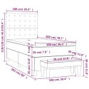 ŁÓŻKO KONTYNENTALNE Z MATERACEM 100X200CM CZARNE EKOSKÓRA