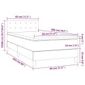 ŁÓŻKO KONTYNENTALNE Z MATERACEM CZARNE TKANINA 80X200CM