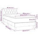 ŁÓŻKO KONTYNENTALNE Z MATERACEM TAUPE TKANINA 80X200CM