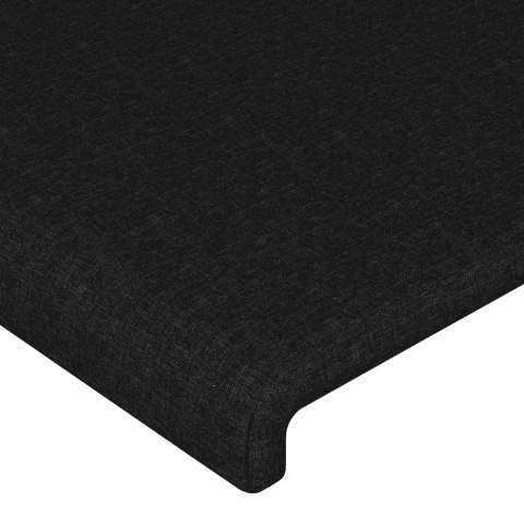 ŁÓŻKO KONTYNENTALNE Z MATERACEM 120X200CM TKANINA CZARNE