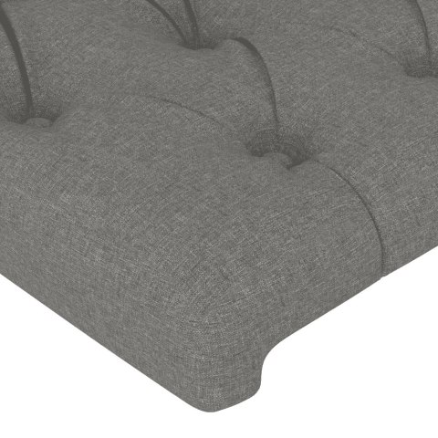 ŁÓŻKO KONTYNENTALNE Z MATERACEM 200X200CM CIEMNOSZARA TKANINA